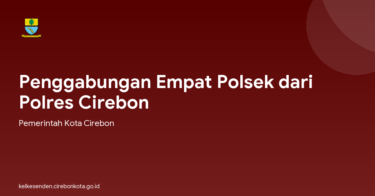 Penggabungan Empat Polsek dari Polres Cirebon
