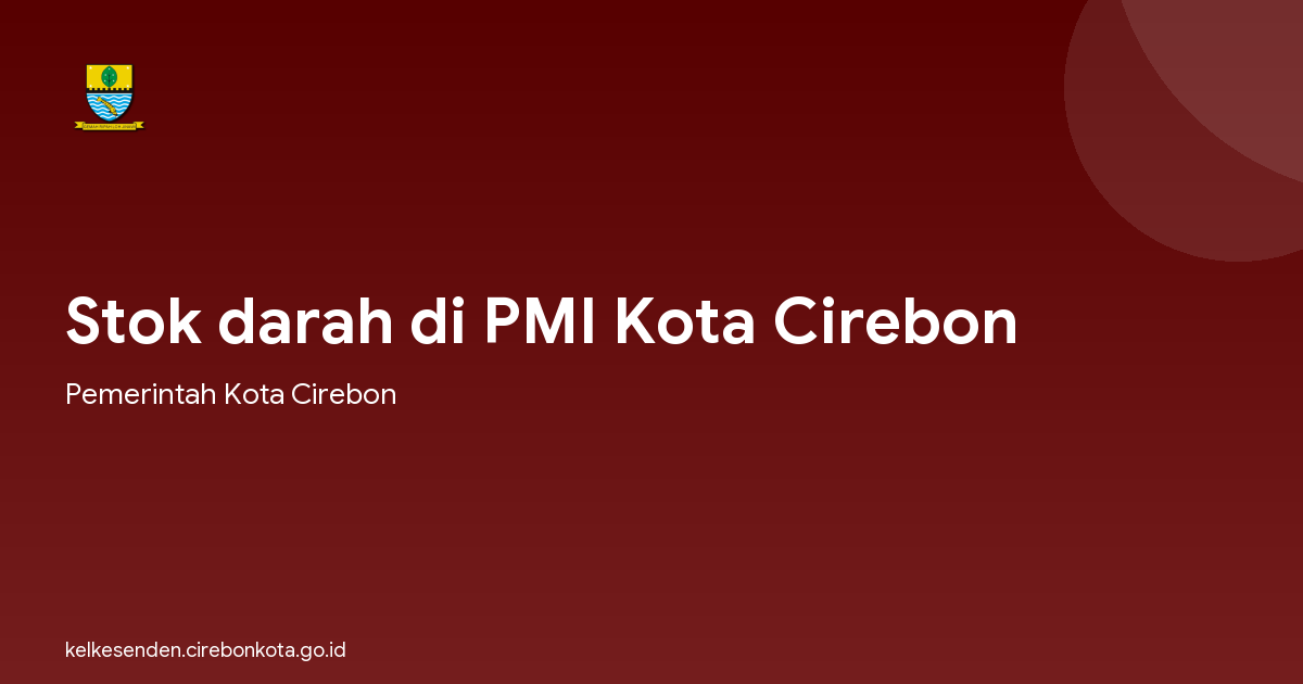 Stok darah di PMI Kota Cirebon